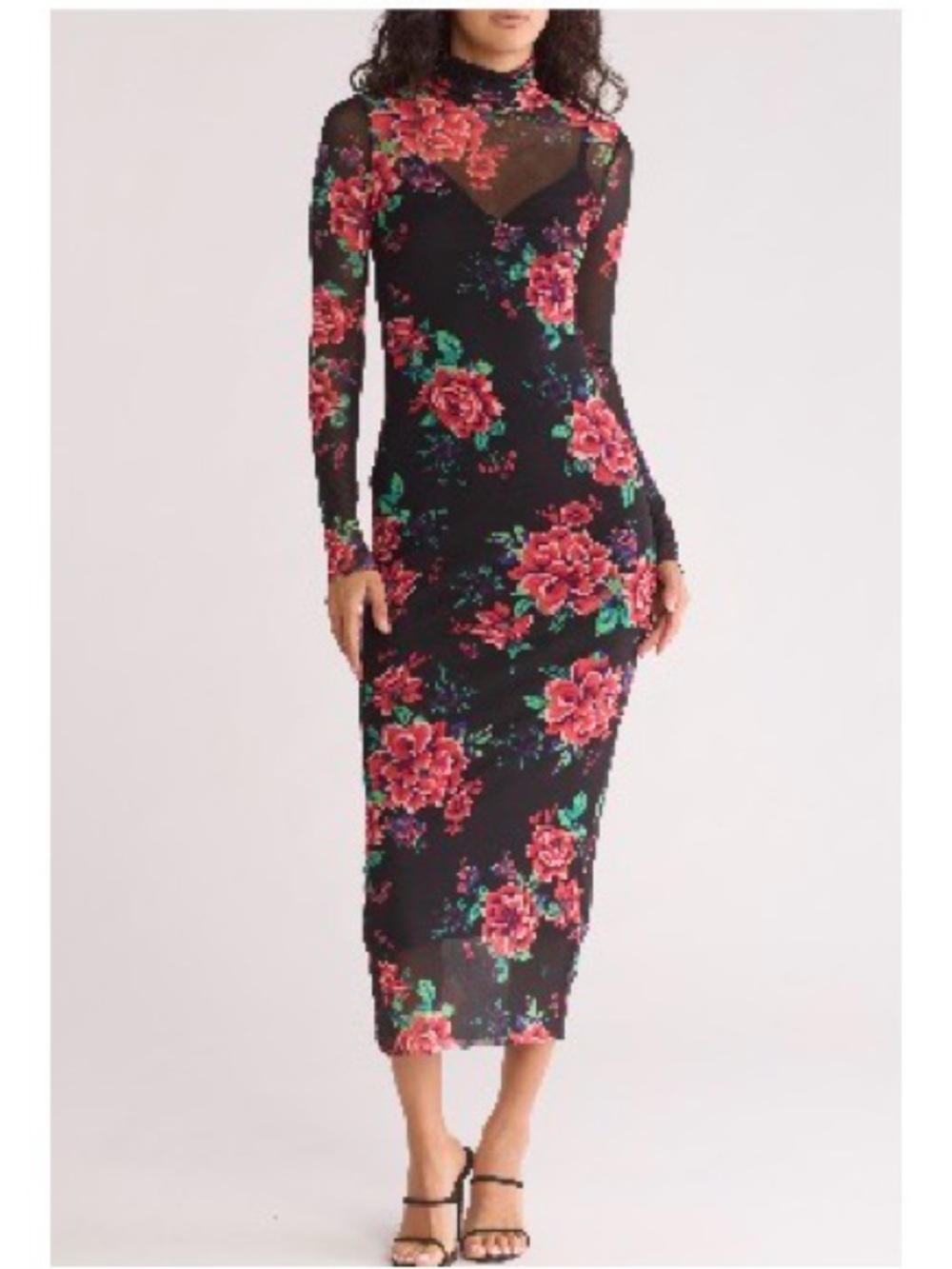 AFRM Marni turtle neck mesh dress